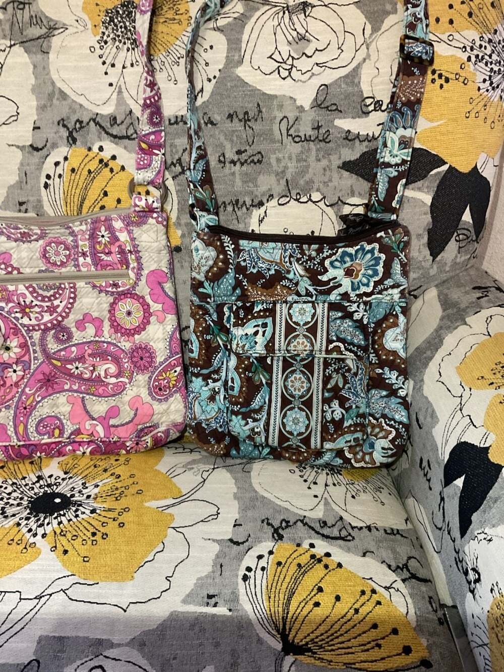 Vera Bradley Quilted Paisley Crossbody 2 Bags